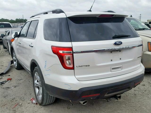 1FM5K7F86DGC09998 - 2013 FORD EXPLORER L Ақ фото 3