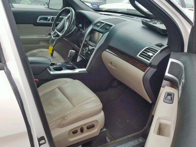 1FM5K7F86DGC09998 - 2013 FORD EXPLORER L Ақ фото 5