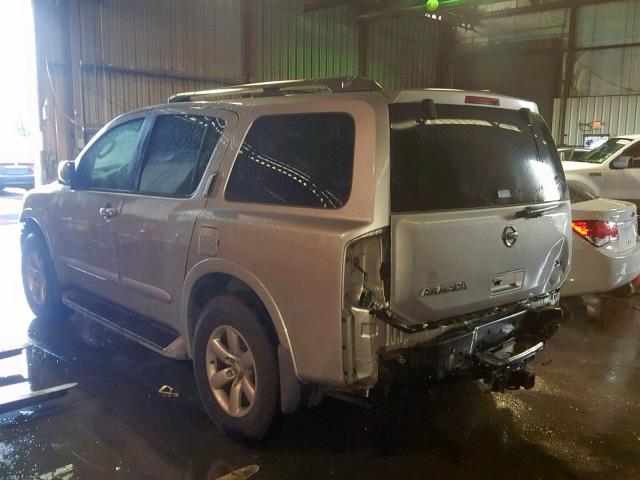 5N1AA0NC1AN607951 - 2010 NISSAN ARMADA SE SILVER photo 3