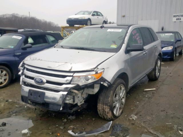 2FMDK4JC6BBB42698 - 2011 FORD EDGE SEL SILVER photo 2