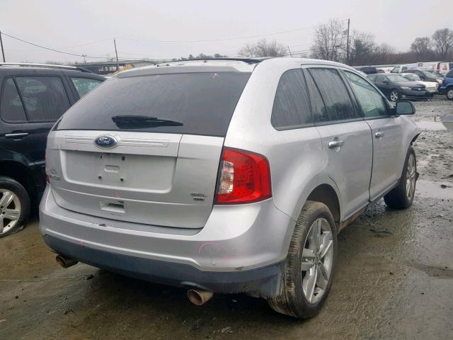 2FMDK4JC6BBB42698 - 2011 FORD EDGE SEL SILVER photo 4