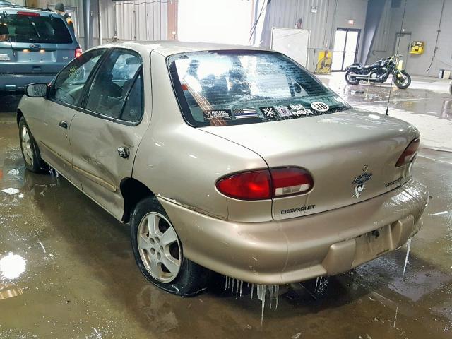 1G1JF52T1V7121456 - 1997 CHEVROLET CAVALIER L BEIGE photo 3