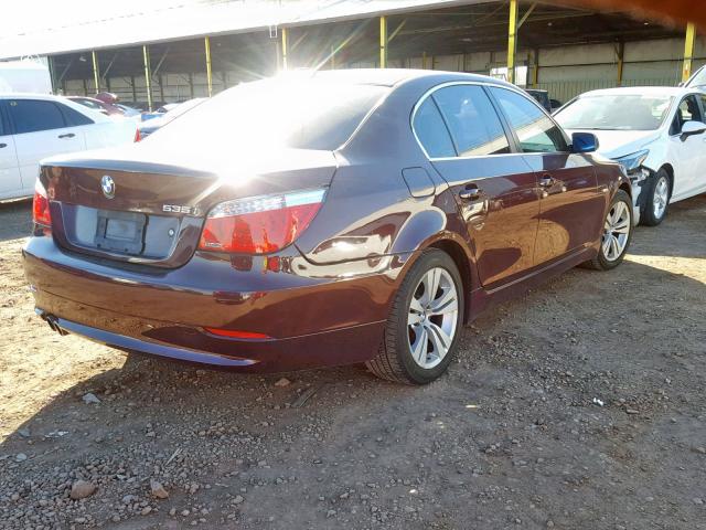 WBANW13589C163019 - 2009 BMW 535 I MAROON photo 4