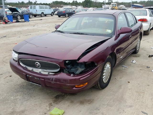 1G4HP52K744176967 - 2004 BUICK LESABRE CU BURGUNDY photo 2