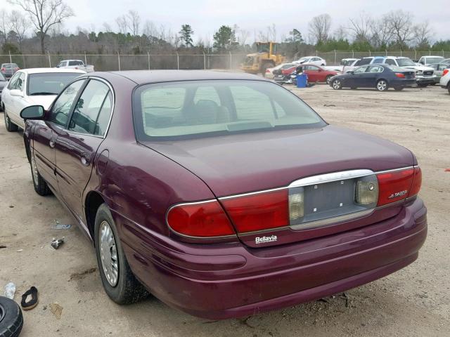 1G4HP52K744176967 - 2004 BUICK LESABRE CU BURGUNDY photo 3