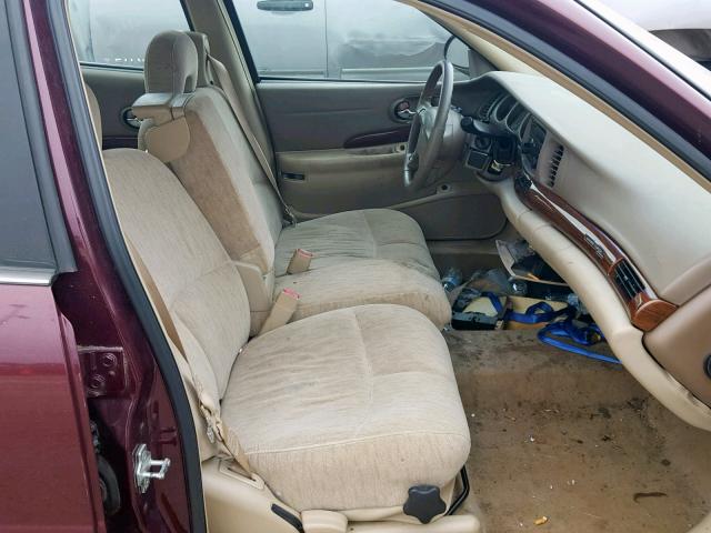 1G4HP52K744176967 - 2004 BUICK LESABRE CU BURGUNDY photo 5