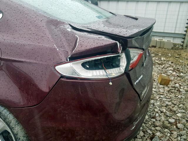 3FA6P0HR2DR387767 - 2013 FORD FUSION SE PURPLE photo 9