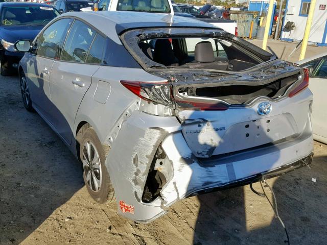 JTDKARFP0J3076803 - 2018 TOYOTA PRIUS PRIM 银色 照片 3