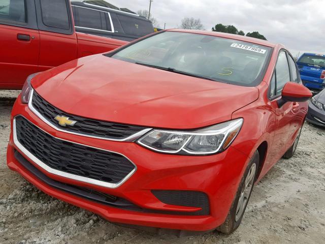 1G1BC5SM1H7155195 - 2017 CHEVROLET CRUZE LS RED photo 2