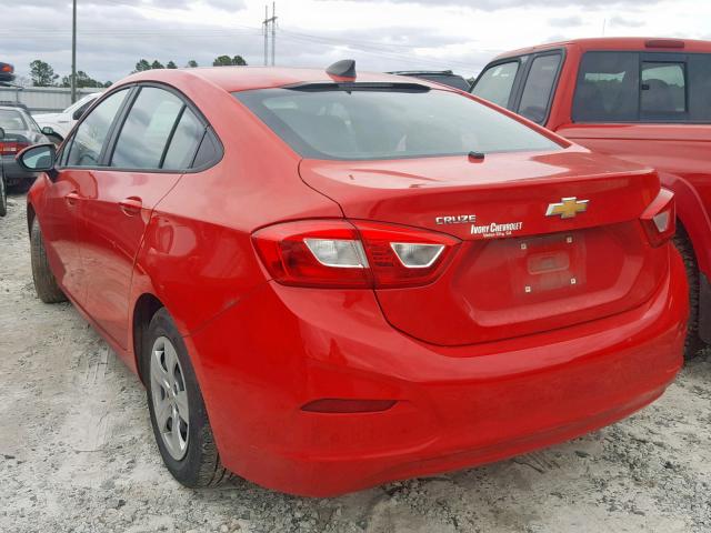 1G1BC5SM1H7155195 - 2017 CHEVROLET CRUZE LS RED photo 3