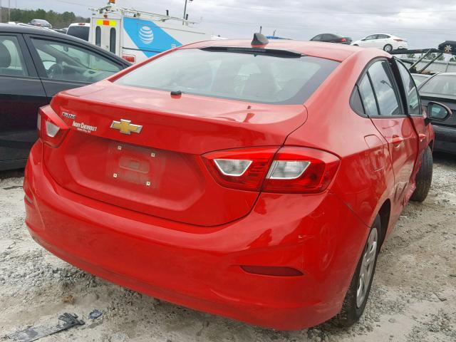 1G1BC5SM1H7155195 - 2017 CHEVROLET CRUZE LS RED photo 4