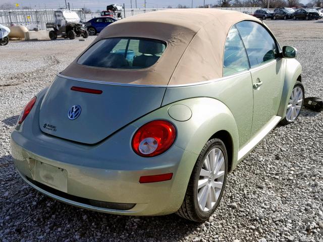 3VWRF31Y98M417781 - 2008 VOLKSWAGEN NEW BEETLE Yaşıl foto 4