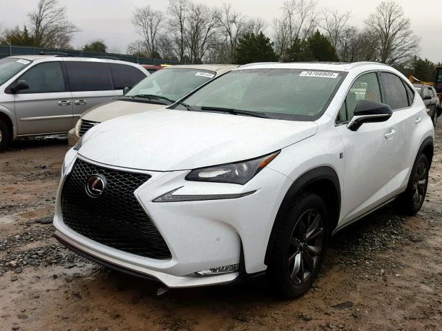 JTJBARBZ1H2117007 - 2017 LEXUS NX 200T WHITE photo 2