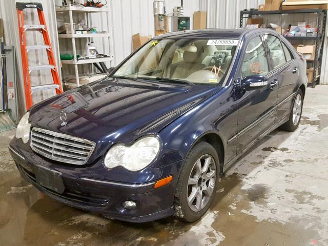 WDBRF92J07F888884 - 2007 MERCEDES-BENZ C 280 4MAT BLUE photo 2