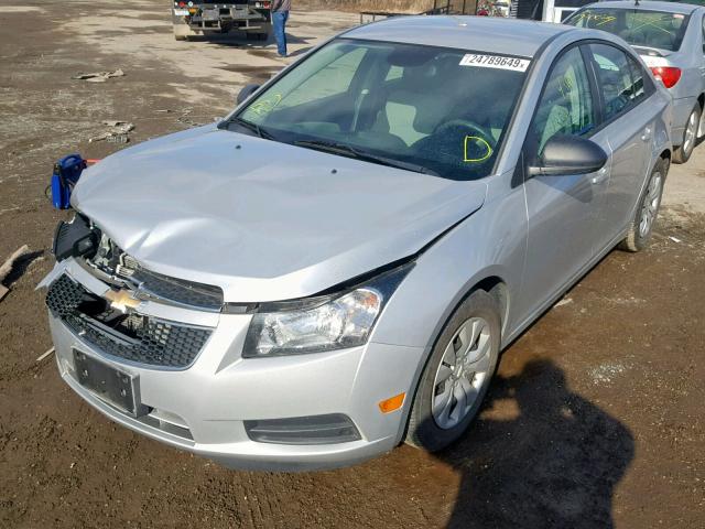 1G1PA5SG3E7204222 - 2014 CHEVROLET CRUZE LS SILVER photo 2