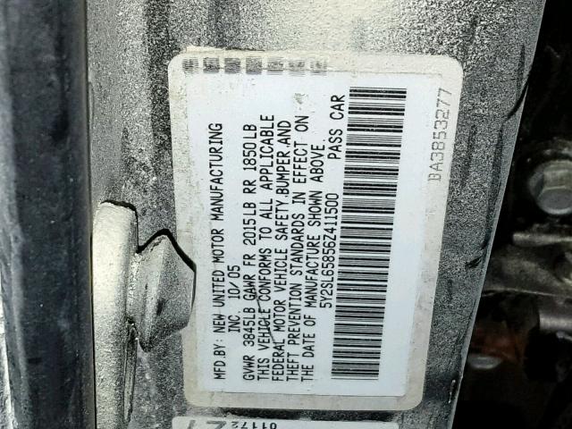 5Y2SL65856Z411500 - 2006 PONTIAC VIBE GRAY photo 10