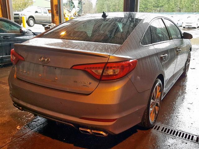 5NPE34AB6FH144846 - 2015 HYUNDAI SONATA SPO SILVER photo 4