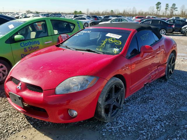 4A3AL35T37E002481 - 2007 MITSUBISHI ECLIPSE SP RED photo 2