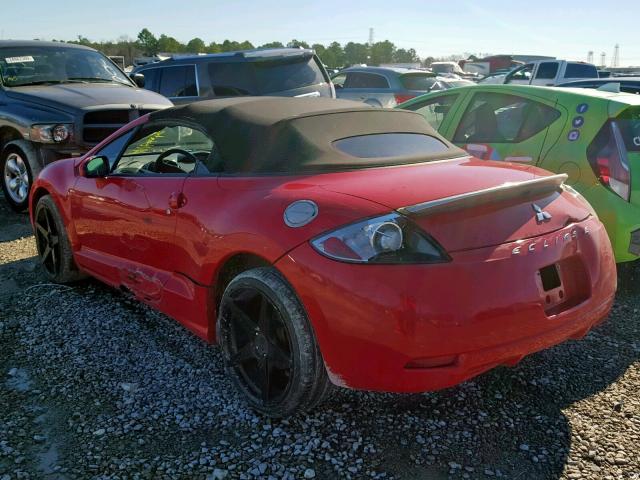 4A3AL35T37E002481 - 2007 MITSUBISHI ECLIPSE SP RED photo 3