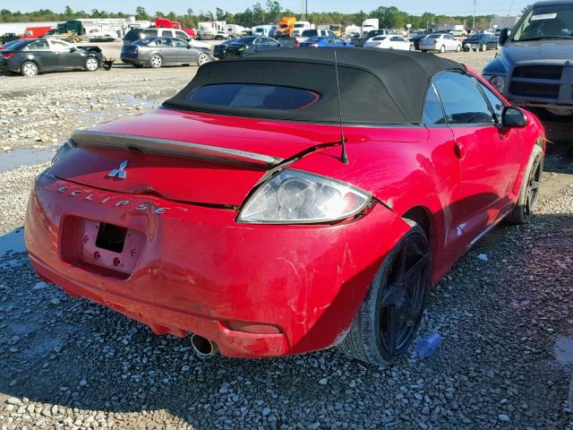 4A3AL35T37E002481 - 2007 MITSUBISHI ECLIPSE SP RED photo 4