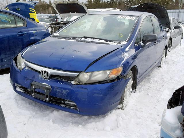 2HGFA163X7H030354 - 2007 HONDA CIVIC DX BLUE photo 2