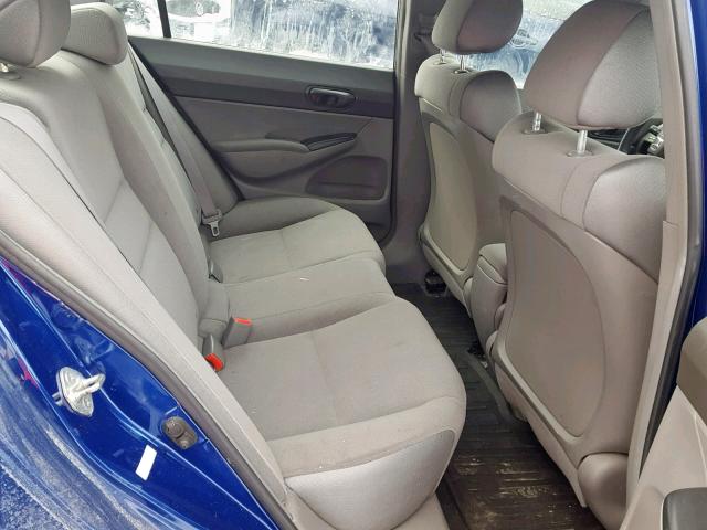 2HGFA163X7H030354 - 2007 HONDA CIVIC DX BLUE photo 6