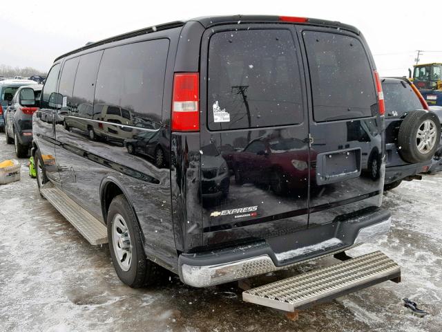 1GNSHCF41D1153748 - 2013 CHEVROLET EXPRESS G1 BLACK photo 3