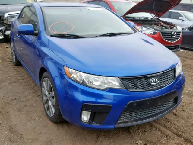 KNAFW6A3XD5656989 - 2013 KIA FORTE SX BLUE photo 1