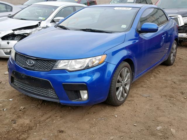 KNAFW6A3XD5656989 - 2013 KIA FORTE SX BLUE photo 2