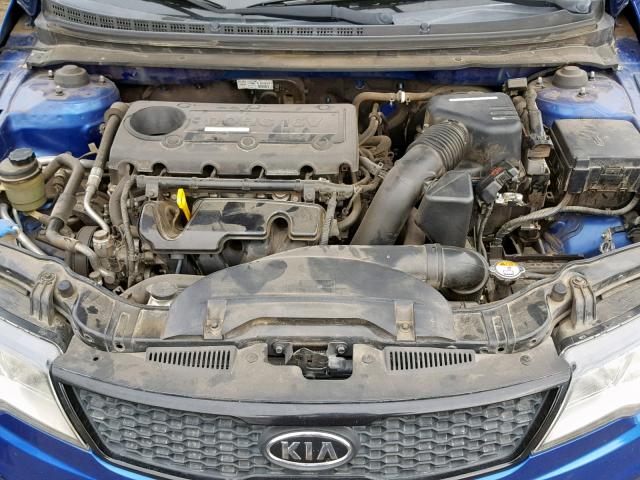 KNAFW6A3XD5656989 - 2013 KIA FORTE SX BLUE photo 7