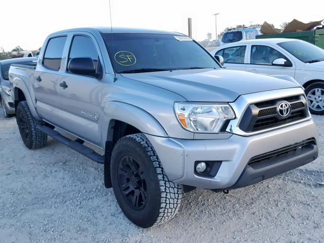 5TFJU4GNXFX086080 - 2015 TOYOTA TACOMA DOU SILVER photo 1