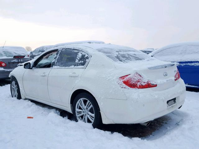 JN1CV6AR6DM761471 - 2013 INFINITI G37 WHITE photo 3