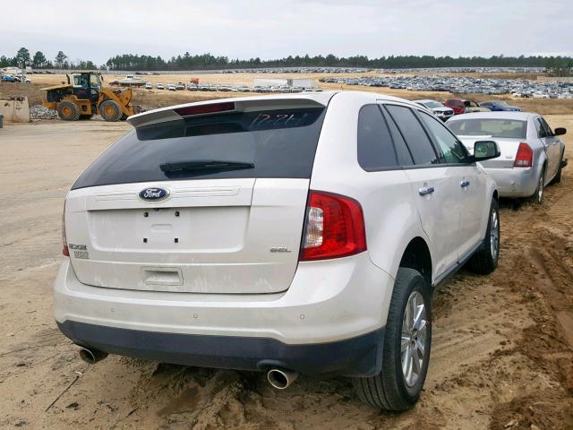 2FMDK3JC0BBA18209 - 2011 FORD EDGE SEL WHITE photo 4