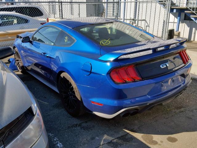 1FA6P8CFXJ5123772 - 2018 FORD MUSTANG GT BLUE photo 3