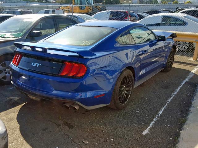 1FA6P8CFXJ5123772 - 2018 FORD MUSTANG GT BLUE photo 4