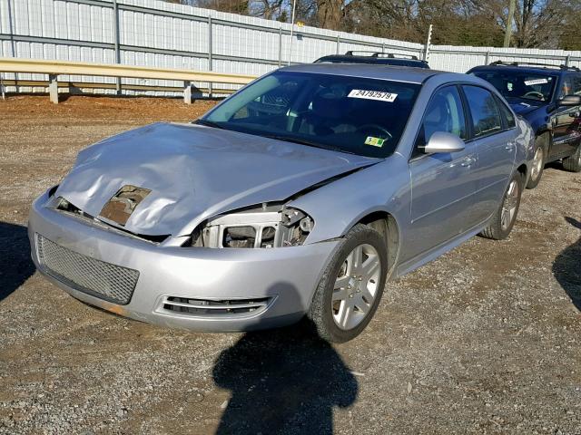 2G1WG5E36D1138506 - 2013 CHEVROLET IMPALA LT SILVER photo 2