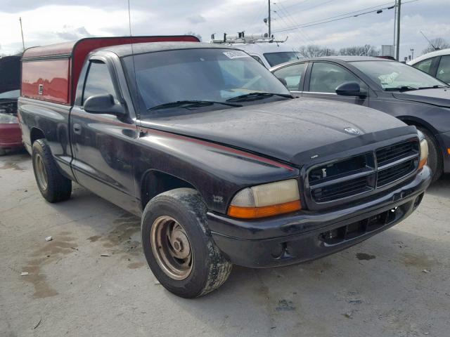 1B7FL26X0WS694462 - 1998 DODGE DAKOTA BLACK photo 1