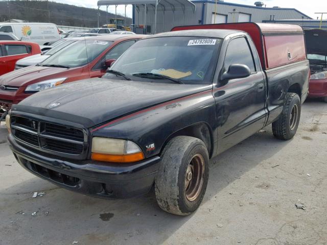 1B7FL26X0WS694462 - 1998 DODGE DAKOTA BLACK photo 2