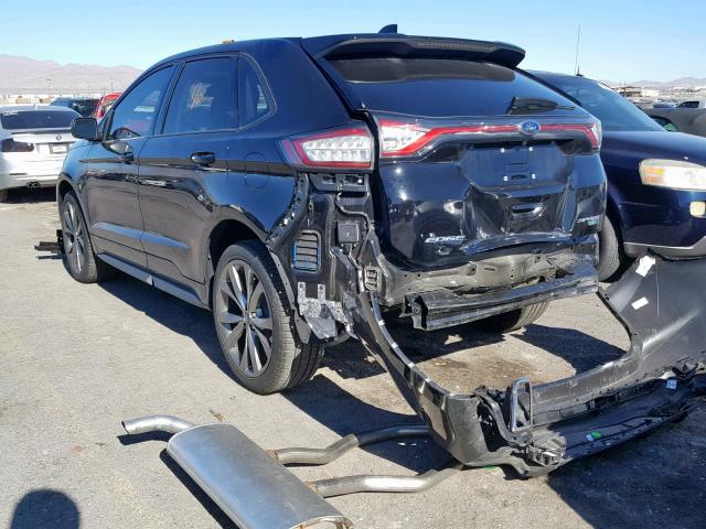 2FMPK4AP9HBC55568 - 2017 FORD EDGE SPORT BLACK photo 3