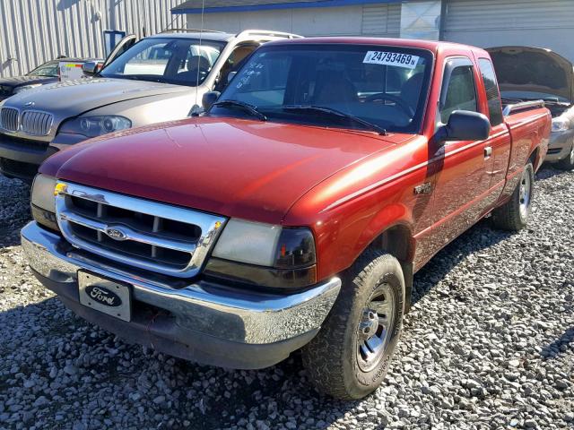 1FTYR14V9XTA94280 - 1999 FORD RANGER SUP წითელი ფოტო 2