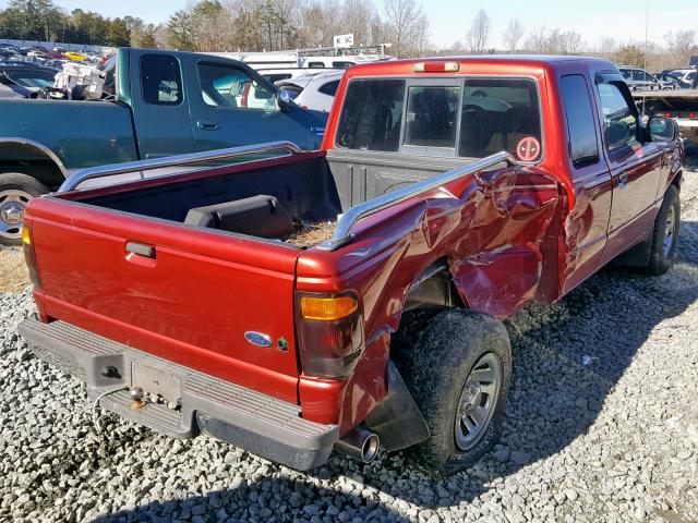 1FTYR14V9XTA94280 - 1999 FORD RANGER SUP წითელი ფოტო 4