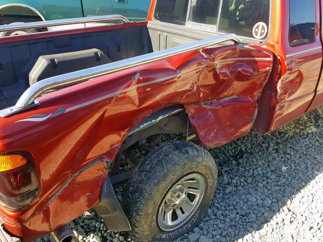1FTYR14V9XTA94280 - 1999 FORD RANGER SUP წითელი ფოტო 9