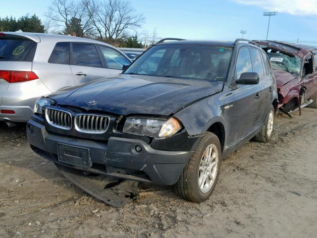 WBXPA73435WC46988 - 2005 BMW X3 2.5I BLACK photo 2