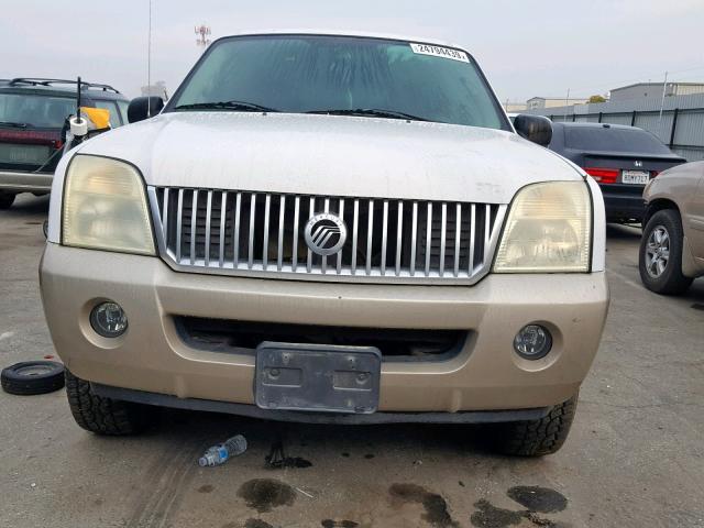 4M2DU66K34ZJ31260 - 2004 MERCURY MOUNTAINEE WHITE photo 9