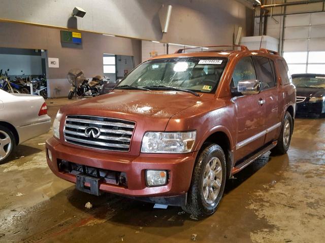 5N3AA08C34N801386 - 2004 INFINITI QX56 ORANGE photo 2