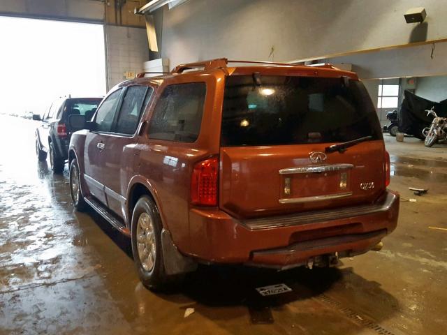 5N3AA08C34N801386 - 2004 INFINITI QX56 ORANGE photo 3