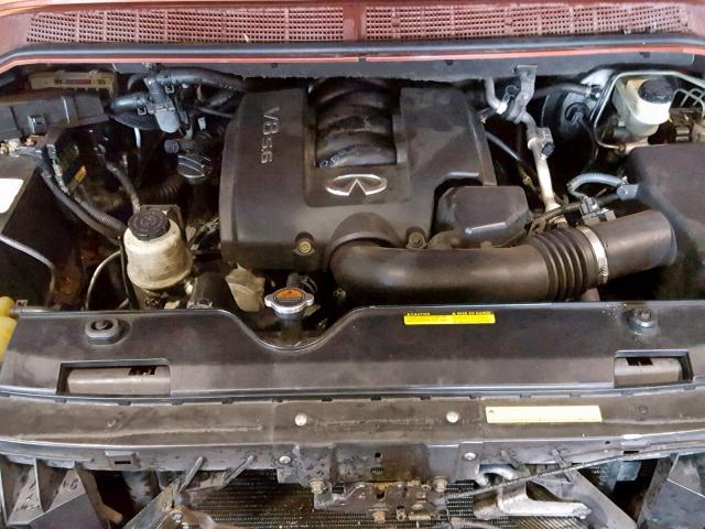 5N3AA08C34N801386 - 2004 INFINITI QX56 ORANGE photo 7