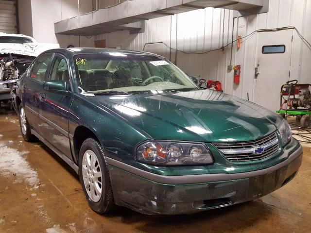 2G1WF55E029365094 - 2002 CHEVROLET IMPALA GREEN photo 1