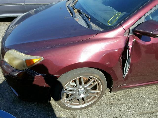 JTKDE167X70152836 - 2007 TOYOTA SCION TC Bordo foto 9