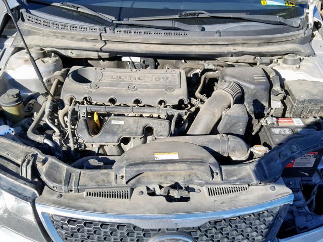 KNAFU4A28B5378298 - 2011 KIA FORTE EX SILVER photo 7